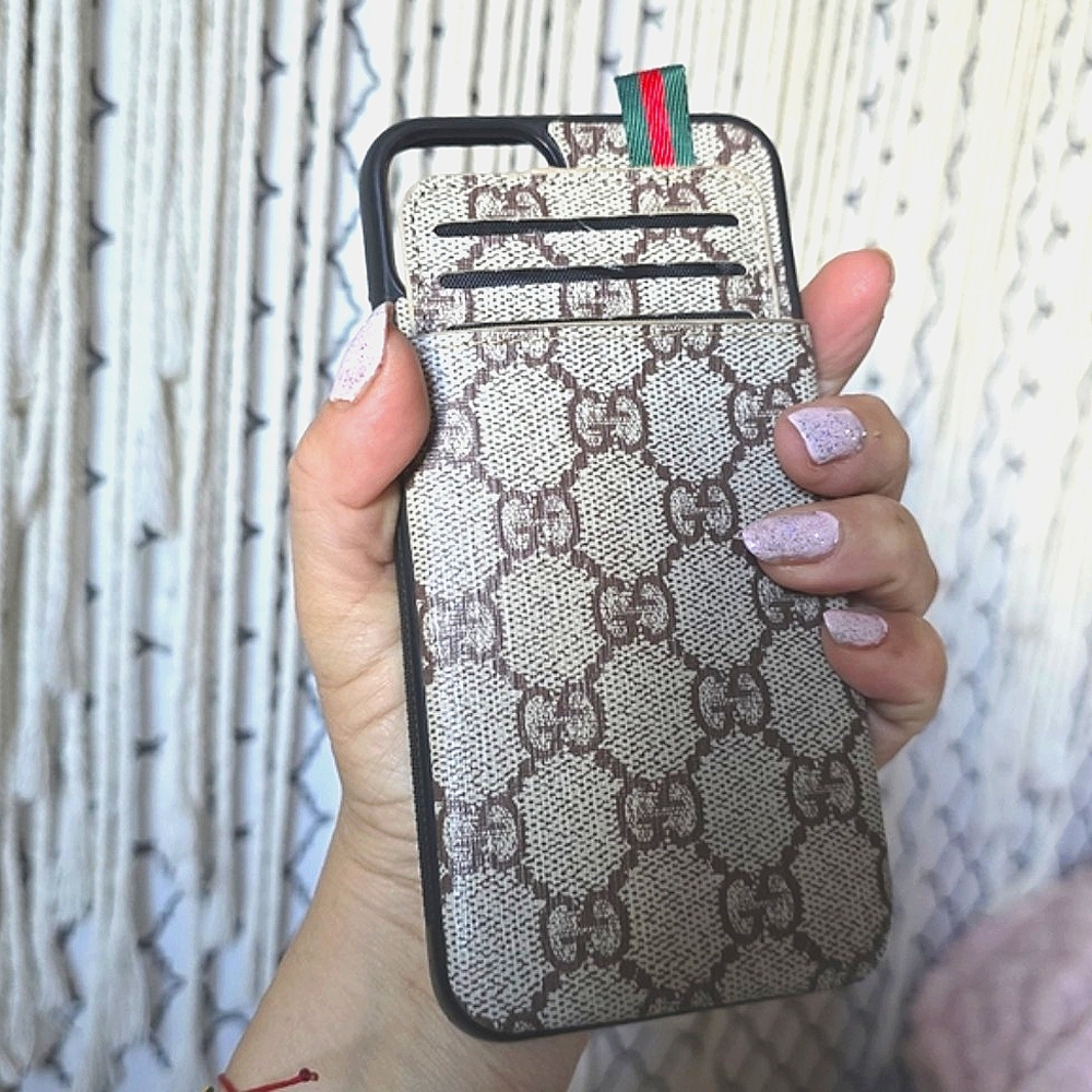 Brown Phone Case with Card Holder